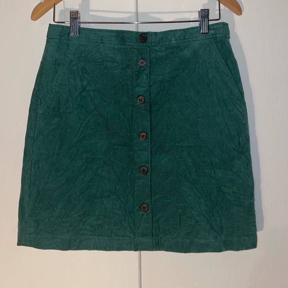 J. Crew Dresses & Skirts - J Crew Corduroy Mini Skirt Womens Size 4 Button Front Preppy Schoolgirl NWT